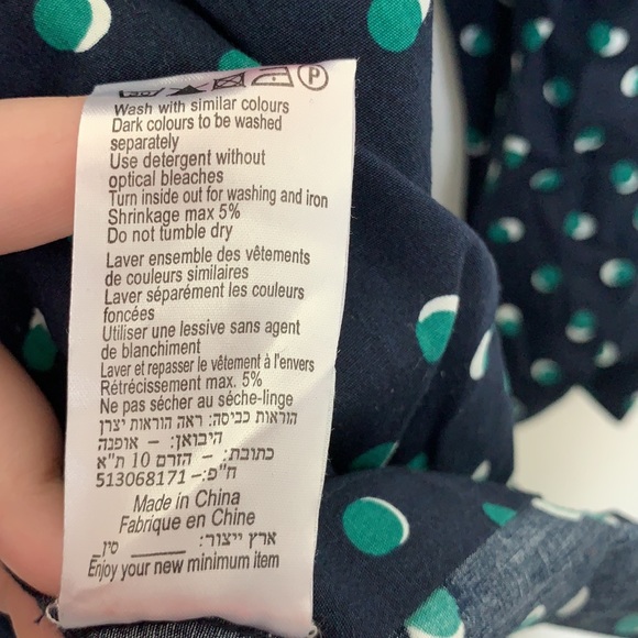 Men’s Minimum Green and white polkadot dress shirt - Picture 6 of 8